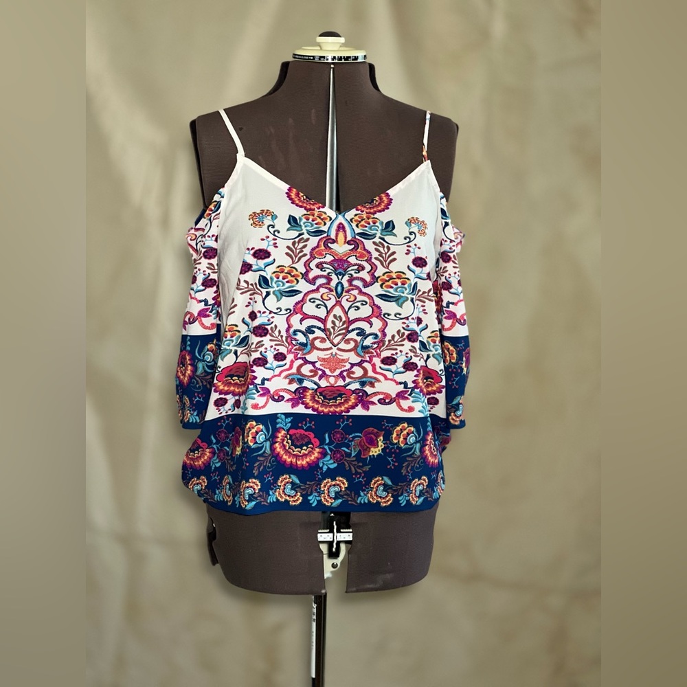NWT Blu Pepper Cold Shoulder Blouse
